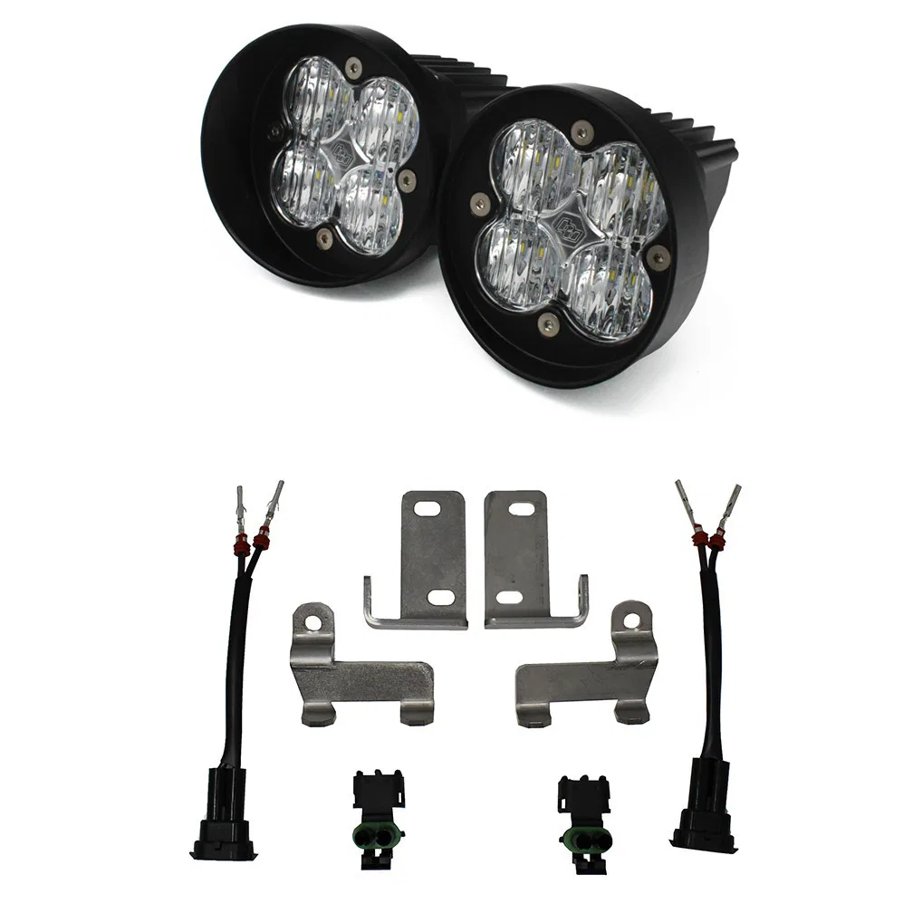 447125 – BAJA DESIGN Driving/ Fog Light, LED Bulb 4 LED Bulbs 3.5 Inch Round 26 Watt Bulbs Amp Draw 2 AMP Wide Corner...